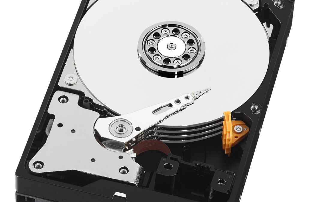 How is data stored and retrieved inside a disk in a computer?